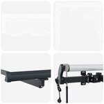 vidaXL Auvent Rétractable Blanc 600 ×350 cm tissu