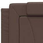 vidaXL Coussin de tête de lit marron 200 cm similicuir