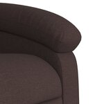 vidaXL Fauteuil inclinable Marron foncé Tissu