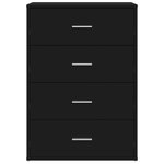 vidaXL Buffet noir 60x31x84 cm bois d'ingénierie