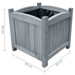vidaXL Lits surélevés de jardin 2 Pièces 30x30x30 cm Bois de sapin massif