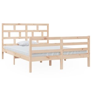 vidaXL Cadre de lit sans matelas bois massif 140x200 cm
