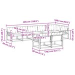 vidaXL Ensemble de canapés d'extérieur 8 pc Blanc et Beige