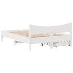 vidaXL Cadre de lit avec tiroirs blanc 120x200 cm bois de pin massif