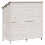 vidaXL Abri de jardin Blanc 106 x 56 x 113 5 cm Bois d'ingénierie