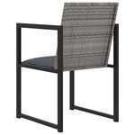 vidaXL Ensemble à manger d'extérieur 9Pièces coussins Résine tressée Gris