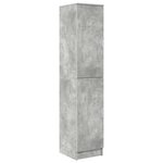 vidaXL Bureau avec rangement gris béton en bois d'ingénierie