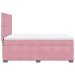 vidaXL Sommier à lattes de lit avec matelas Rose 140x190 cm Velours