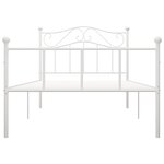 vidaXL Cadre de lit sans matelas blanc métal 100x200 cm