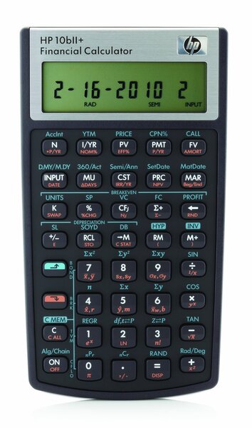 Calculatrice financière HP 10bII+ 12 Chiffres à Pile HP