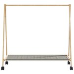vidaXL Porte-vêtements et étagères et roulettes 106x34x106 5cm bambou