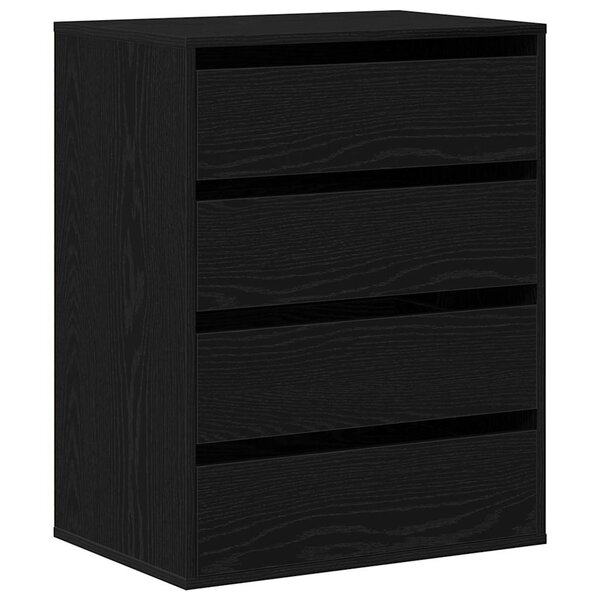 vidaXL Armoire à tiroirs Noir 60 x 41 x 76 cm Bois d'ingénierie