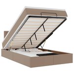 vidaXL Lit ottoman avec matelas & LED cappuccino 120x190cm similicuir