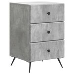 vidaXL Cabinet de chevet avec tiroir Gris béton 43 x 41 x 66 5 cm