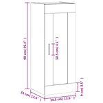 vidaXL Armoire murale noir 34 5x34x90 cm bois d'ingénierie