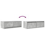 vidaXL Meubles TV 2 Pièces gris béton 80x31x25 5 cm bois d'ingénierie