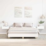 vidaXL Cadre de lit sans matelas blanc 140x200 cm bois d'ingénierie