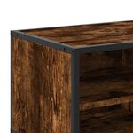 vidaXL Meuble TV chêne fumé 80x34 5x40 cm bois d'ingénierie et métal