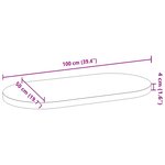 vidaXL Dessus de table 100x50x4 cm bois de chêne massif ovale