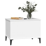vidaXL Table basse Blanc 60x44 5x45 cm Bois d'ingénierie