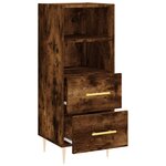 vidaXL Buffet Chêne fumé 34 5x34x90 cm Bois d'ingénierie