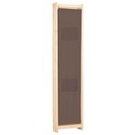 vidaXL Cloison de séparation 3 panneaux Marron 120x170x4 cm Tissu