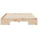 vidaXL Cadre de lit surélevé Marron 135 x 190 cm Bois massif en pin