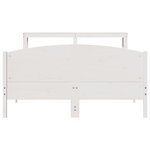 vidaXL Cadre de lit sans matelas blanc 120x190 cm bois de pin massif