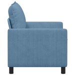 vidaXL Canapé Bleu 126 x 81 x 87 5 cm Tissu