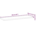 vidaXL Étagères flottantes 2 Pièces 160x40x4 cm acacia massif à l'huile