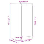 vidaXL Armoire à chaussures gris béton 52x37 5x100cm bois d'ingénierie