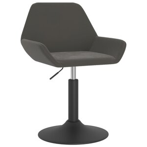 vidaXL Tabouret de bar Gris foncé Velours