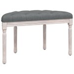 vidaXL Banc Gris foncé 81 5x41x49 cm Tissu