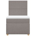 vidaXL Sommier à lattes de lit avec matelas Taupe 90x200 cm Tissu