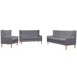 Ensemble de canapés 3 Pièces tissu gris