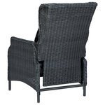vidaXL Salon de jardin avec coussins 3 Pièces résine tressée gris foncé