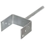 vidaXL Piquets de clôture 6 Pièces Argenté 12x6x30 cm Acier galvanisé