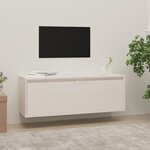 vidaXL Armoire murale Blanc 100x30x35 cm Bois de pin massif