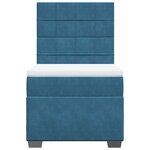 vidaXL Sommier à lattes de lit avec matelas bleu 100x200 cm