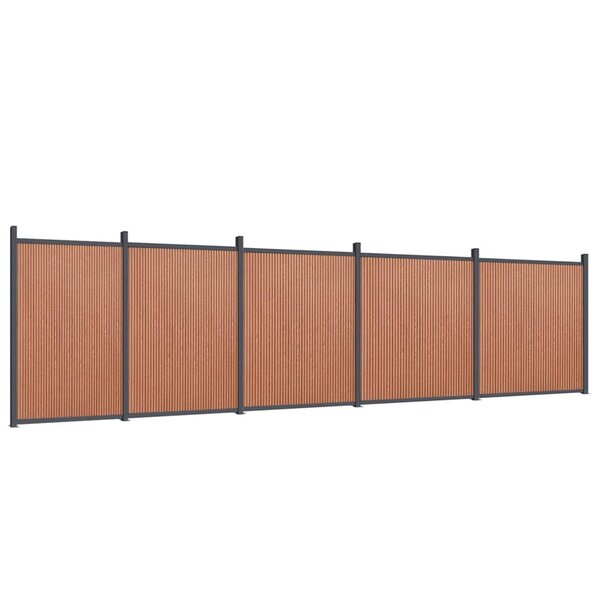 vidaXL Panneau de clôture marron 872x186 cm WPC