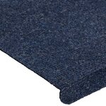 vidaXL Tapis d'escalier auto-adhésifs 15 Pièces 65x24 5x3 5 cm Bleu