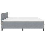 vidaXL Lit à ressort avec matelas & LED Gris clair 200x200 cm Tissu