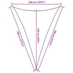 vidaXL Voile d'ombrage sable 5x7x7 m 100   polyester oxford