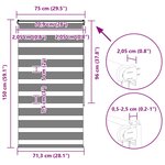 vidaXL Store zèbre beige marbré largeur du tissu 70 9 cm polyester