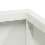 vidaXL Cache-pot de jardin Blanc 60 x 60 x 50 cm Acier