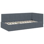 vidaXL Cadre de lit d'angle Gris foncé 100 x 200 cm Velours