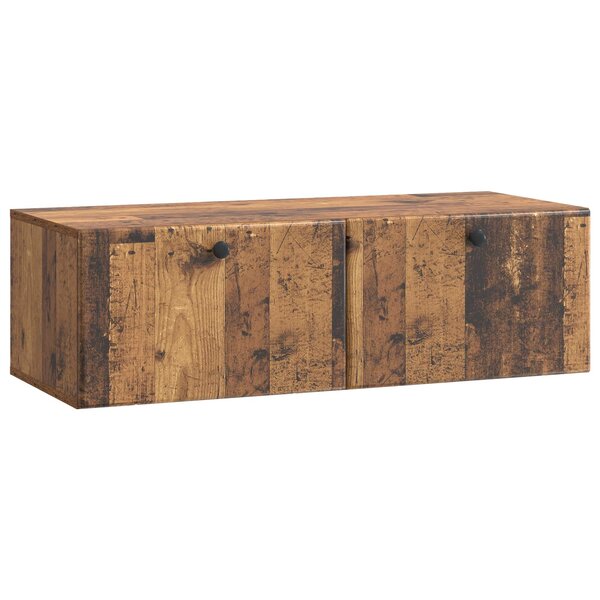 vidaXL Meuble TV mural 98 x 41 x 30 cm Bois ancien Bois d'ingénierie