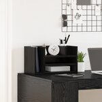 vidaXL Organisateur de bureau chêne noir 44.5x24x25 cm bois reconstitué