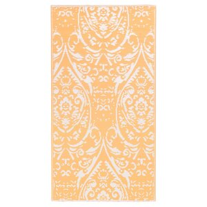 vidaXL Tapis d'extérieur Orange et blanc 160x230 cm PP