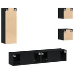 vidaXL Ensemble meuble TV 5 pièces en chêne noir